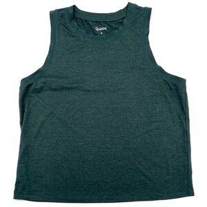 Quince Tank Top Women’s Workout Gym Loungewear Green Medium Flowknit Shirt